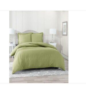 Neslt Super Soft Double Brushed Microfiber 3 Pc. Duvet Cover Set, Queen - Sage